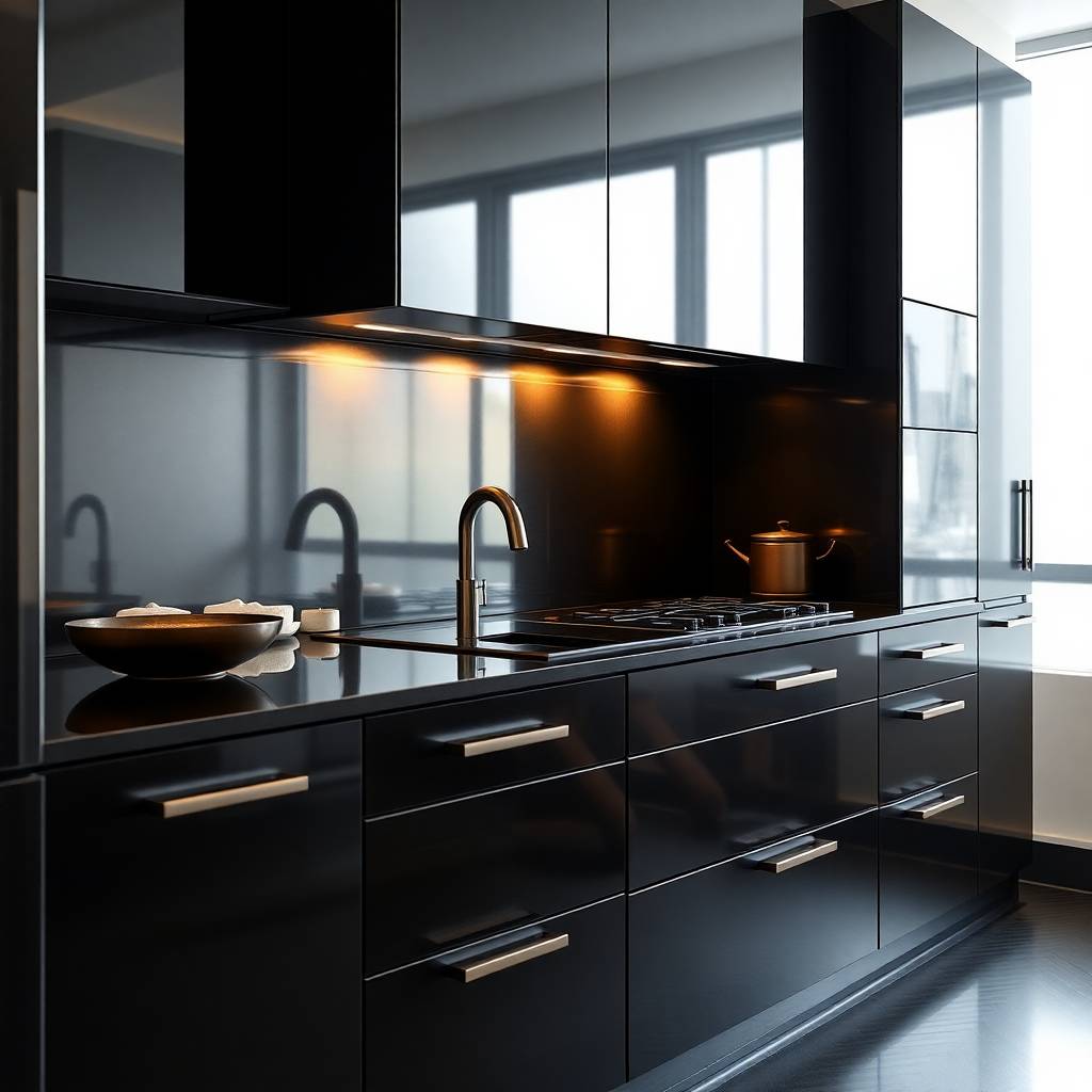 Modern custom kitchen cabinetry in Toronto condo